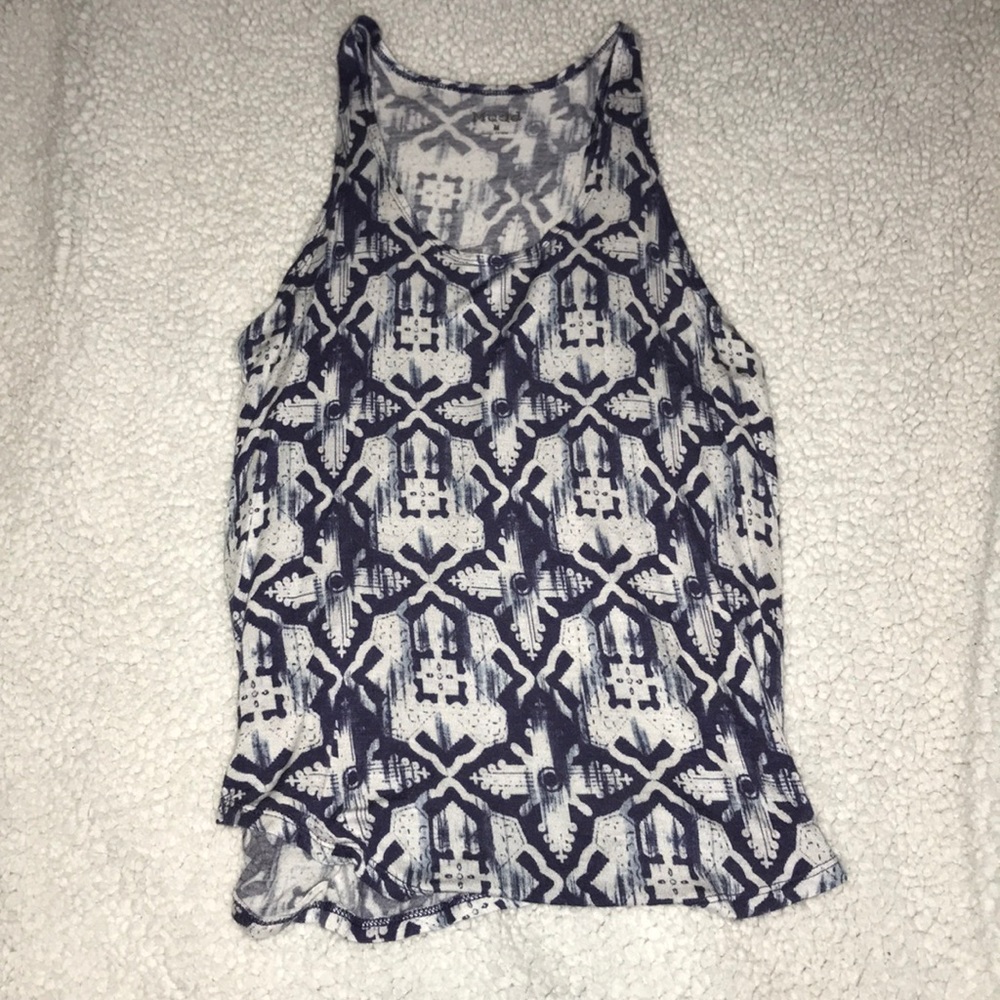 Blue & white Mudd tank top